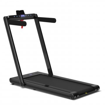 2-in-1 Folding Walking Pad Treadmill with Dual LED Display