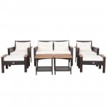 1 Loveseat+2 Chiars+2 Ottomans+2 Coffee Tables(2-tier)