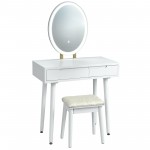 Touch Screen Vanity Makeup Table Stool Set