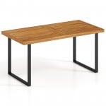 Wood Tabletop & Metal Leg for 6 People