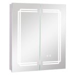 LED Lighted Mirrored Doors | Glass Shelves