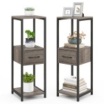 Set of 2 with Drawer in the Middle