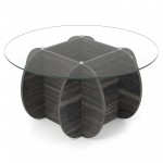 35 Inch Round Coffee Table Unique Circle Center