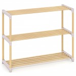 3/4-Tier Solid Wood Shoe Rack
