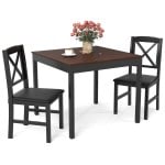 3-Piece Dining Table Set with Square Table