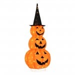 3 Pumpkins with Witch Hat