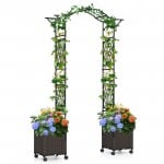 82 x 99 Inch Garden Arch with Planters
