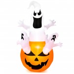 6 Feet 3 Ghosts with Pumpkin