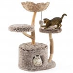 Wood Cat Tree Solid Pear Cat Tree