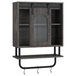 Wall Cabinet with Metal Hanging Bar
