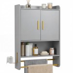 with 2-Tier Towel Bar & Side Hook