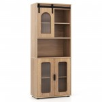 [59 Inch H]  with Sliding Door & 2-Door Cabinet