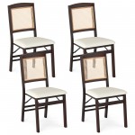 4 Pcs Rattan Folding Chair