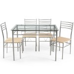 Glass tabletop with Silver Frame
