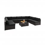 7 Armless Sofas+2 Corner Sofas+1 Coffee Table