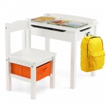 Wood Activity Writing Desk and Chair Set