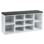 10-Cube Organizer Shoe Storage Bench