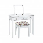 with Flip Top Mirror and 3 Drawers