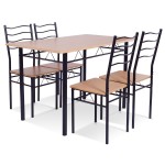 Natural/Walnut Table Set