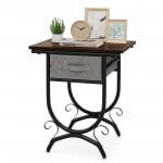 Side Table with Fabric Drawer