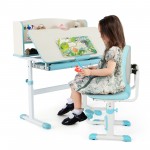 Adjustable Study Table and Chair Set & Tiltable Tabletop Dimensions: 31.5