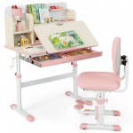 Adjustable Study Table and Chair Set & Tiltable Tabletop Dimensions: 24
