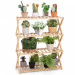4-Tier Foldable Bamboo Shoe Rack