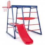 7-In-1 Metal Climbing Frame with Basketaball Hoop
