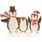 Metal Penguin Family