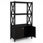 [47 Inch H] 2-Tier Shelf & Big Cabinet