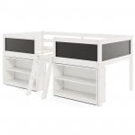 Low Loft Bed & Chalkboard