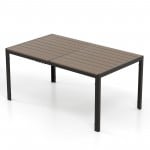 Wood Tabletop & Metal Leg for 6 People