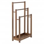 3-Bar & Bottom Shelf / Fir Wood / 34-inch H