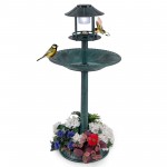 ☆ [Waterproof] Bird Bath & Feeder with Solar Light