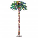 6 Feet Pre-Lit Artificial Tropical Christmas Palm Tree