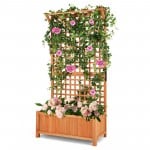 Single Planter 35.5 x 17.5 x 72.5 Inch Square Trellis