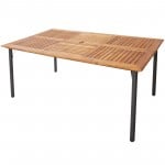 Wood Tabletop & Metal Leg for 6 People
