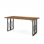 Wood Tabletop & Metal Leg for 6 People