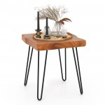 Square Teak Wood End Table