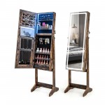 Lockable Jewelry Armoire Standing Cabinet