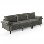 3-Seat Sofa Sectional with Metal Legs