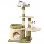 38 Inch Tall Multi-Level Aesthetic Kitten Tower