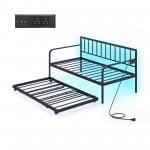 Metal Trundle with LED Lights