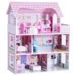 28-Inch Semi-Open Pink Dollhouse