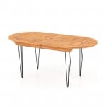 Wood Tabletop & Metal Leg for 6 People