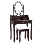 Oval Mirror Vanity Set