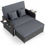 Black Rattan Daybed