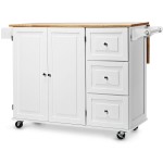 Rubberwood Top with Drop-Leaf Tabletop
