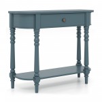 36"L Wooden 2-Tier Narrow Behind Couch Foyer Table