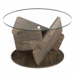 32 Inch Round Glass Coffee Table